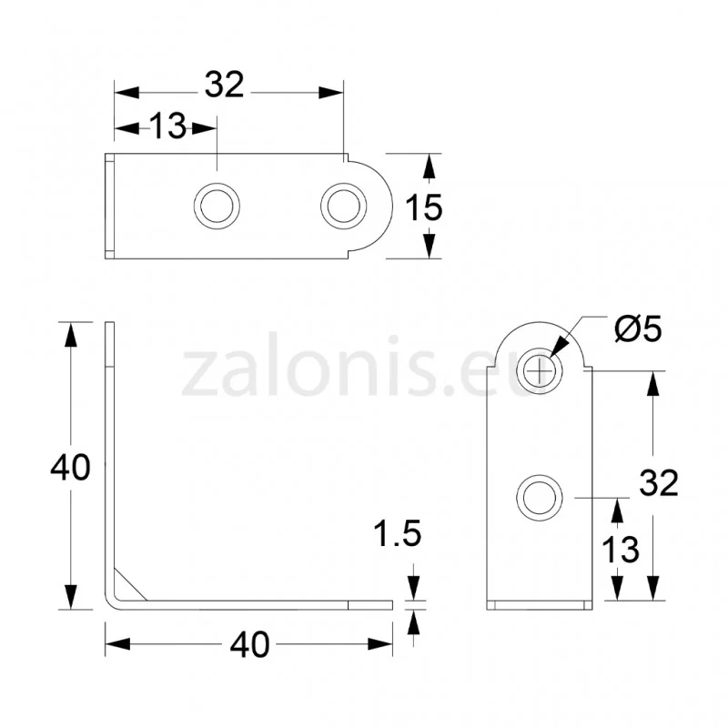 ΓΩΝΙΑ 40x40x15 / ΓΑΛΒΑΝΙΖΕ ΜΕΤΑΛΛΙΚΕΣ ΓΩΝΙΕΣ ΕΠΙΠΛΩΝ